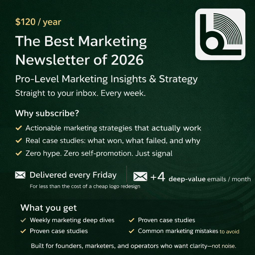 Stop Needing a Marketing Agency in 2026 | The Best Marketing Newsletter