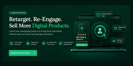 Retargeting digital product visitors to increase sales