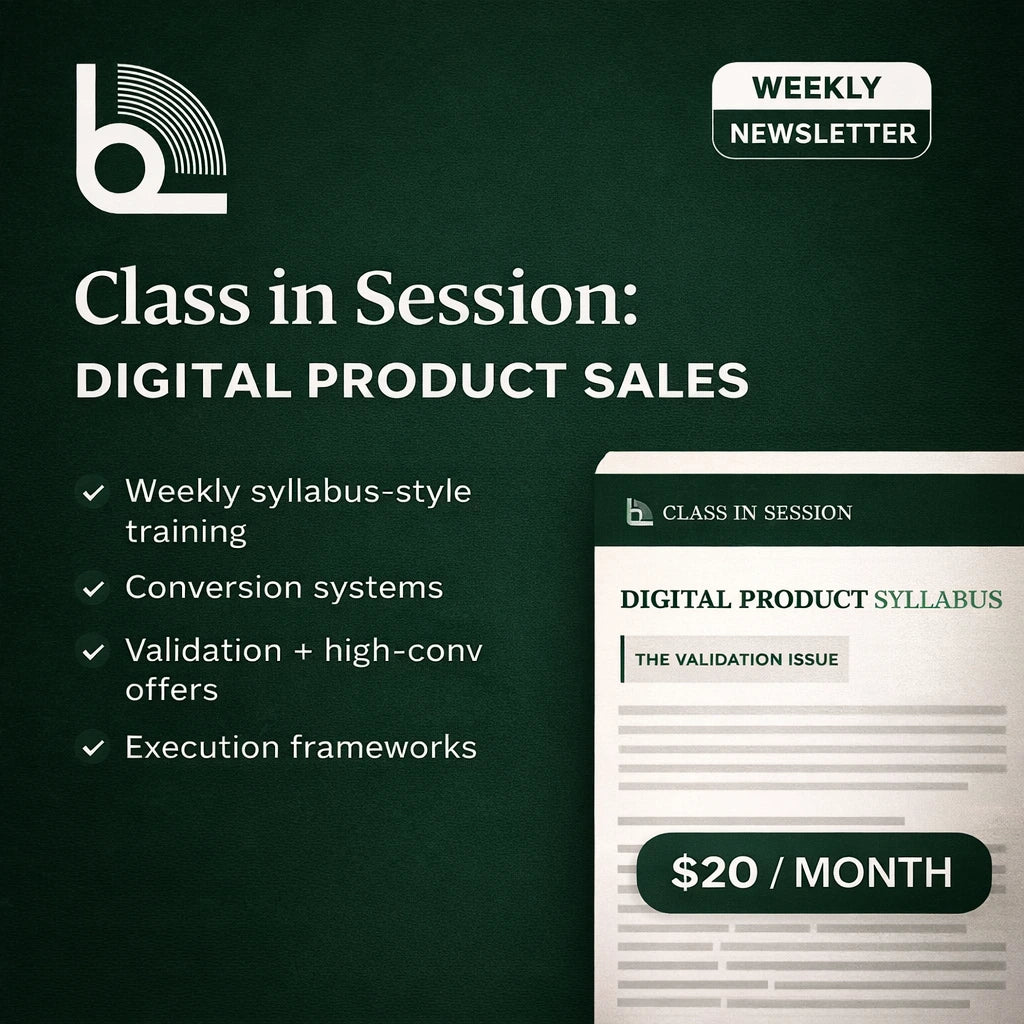 Digital Product Sales Newsletter (Delivered Every Friday, Billed Monthly)
